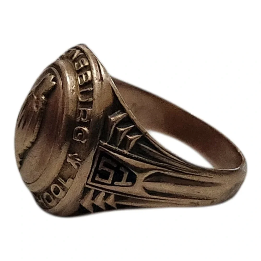 Vintage Josten 10K Gold Martinsburg High School 1951 Class Ring 6.8g‎ Size 7.25
